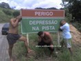 Depresão na pista